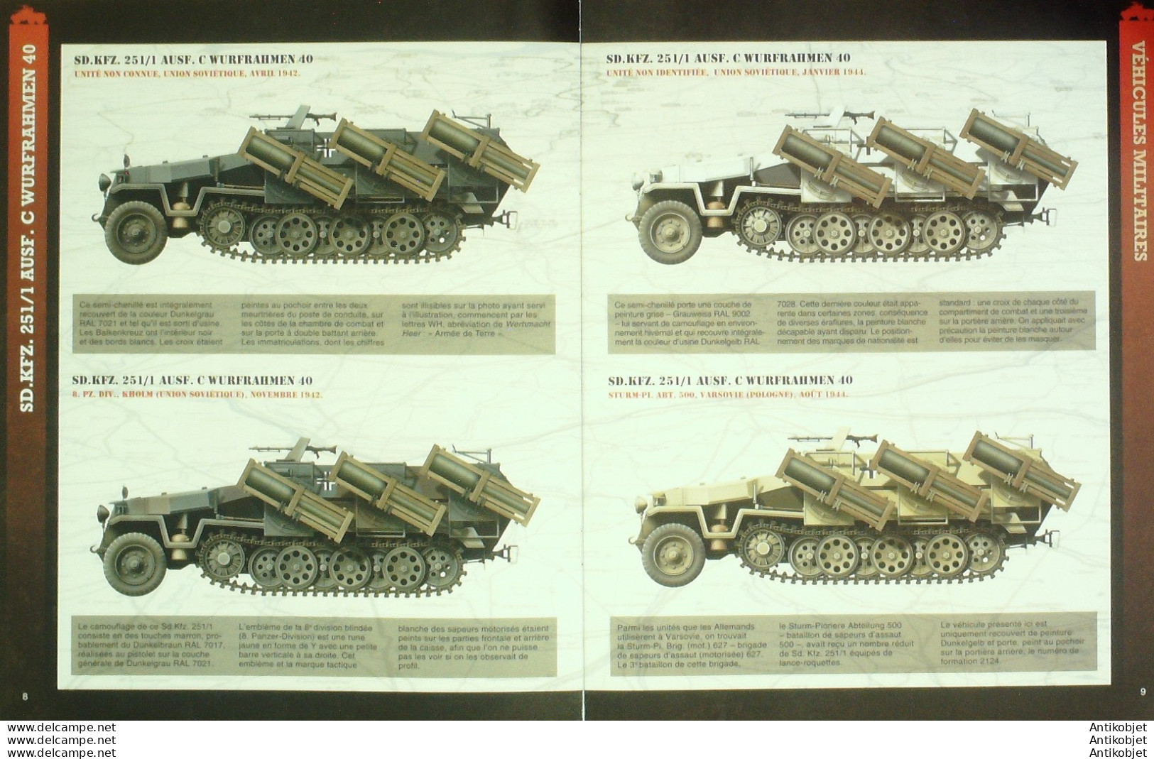 Véhicules militaires SD KFZ 251/1 AUSF WURFRAHMEN 40 édition Hachette