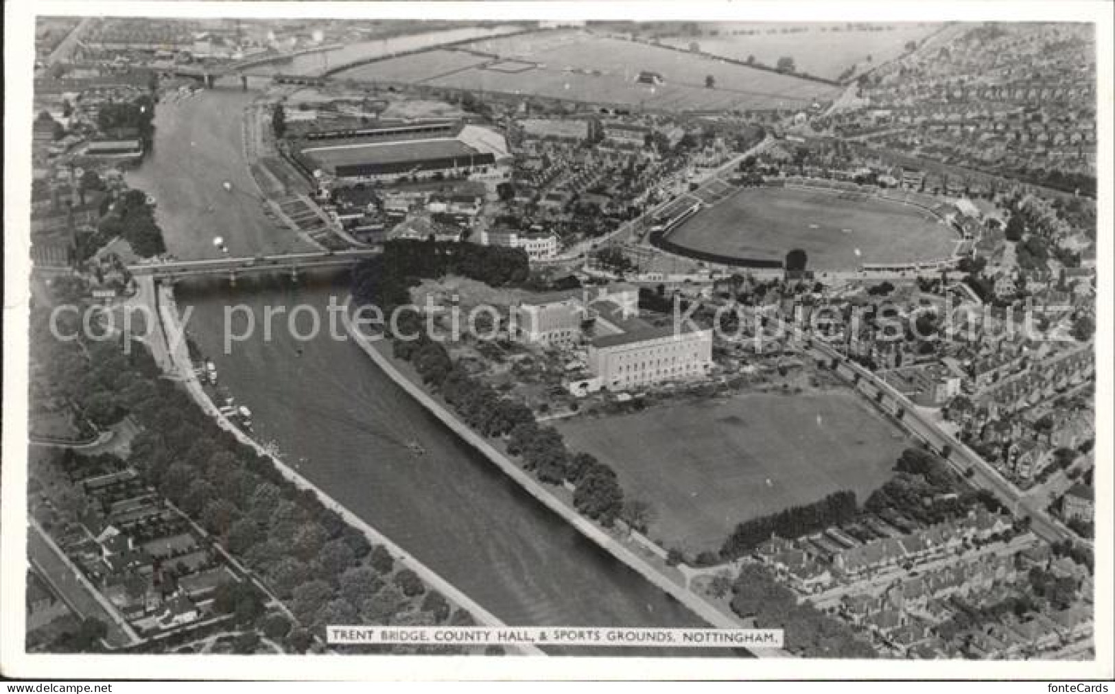 12039398 Nottingham UK Trent Bridge County Hall Fliegeraufnahme Nottingham UK - Sonstige & Ohne Zuordnung