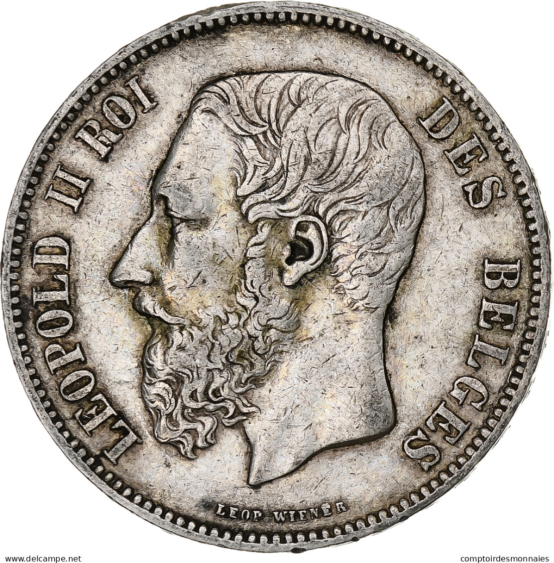 Monnaie, Belgique, Leopold II, 5 Francs, 5 Frank, 1873, TB+, Argent, KM:24 - 5 Francs