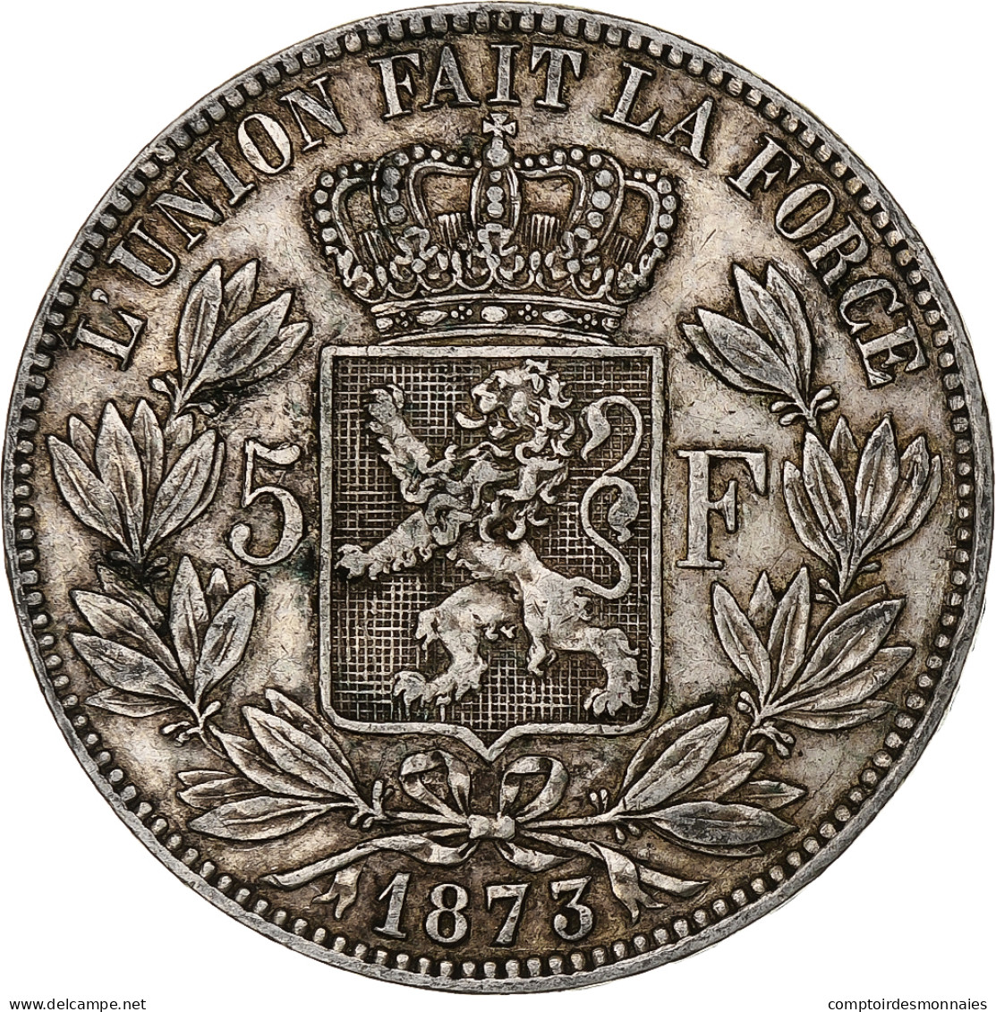 Monnaie, Belgique, Leopold II, 5 Francs, 5 Frank, 1873, TB+, Argent, KM:24 - 5 Francs