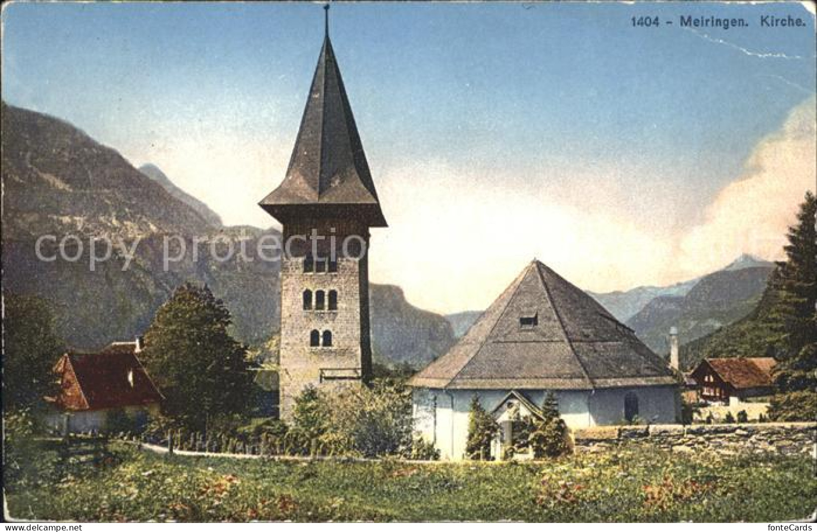 12039331 Meiringen BE Kirchenpartie Meiringen - Sonstige & Ohne Zuordnung