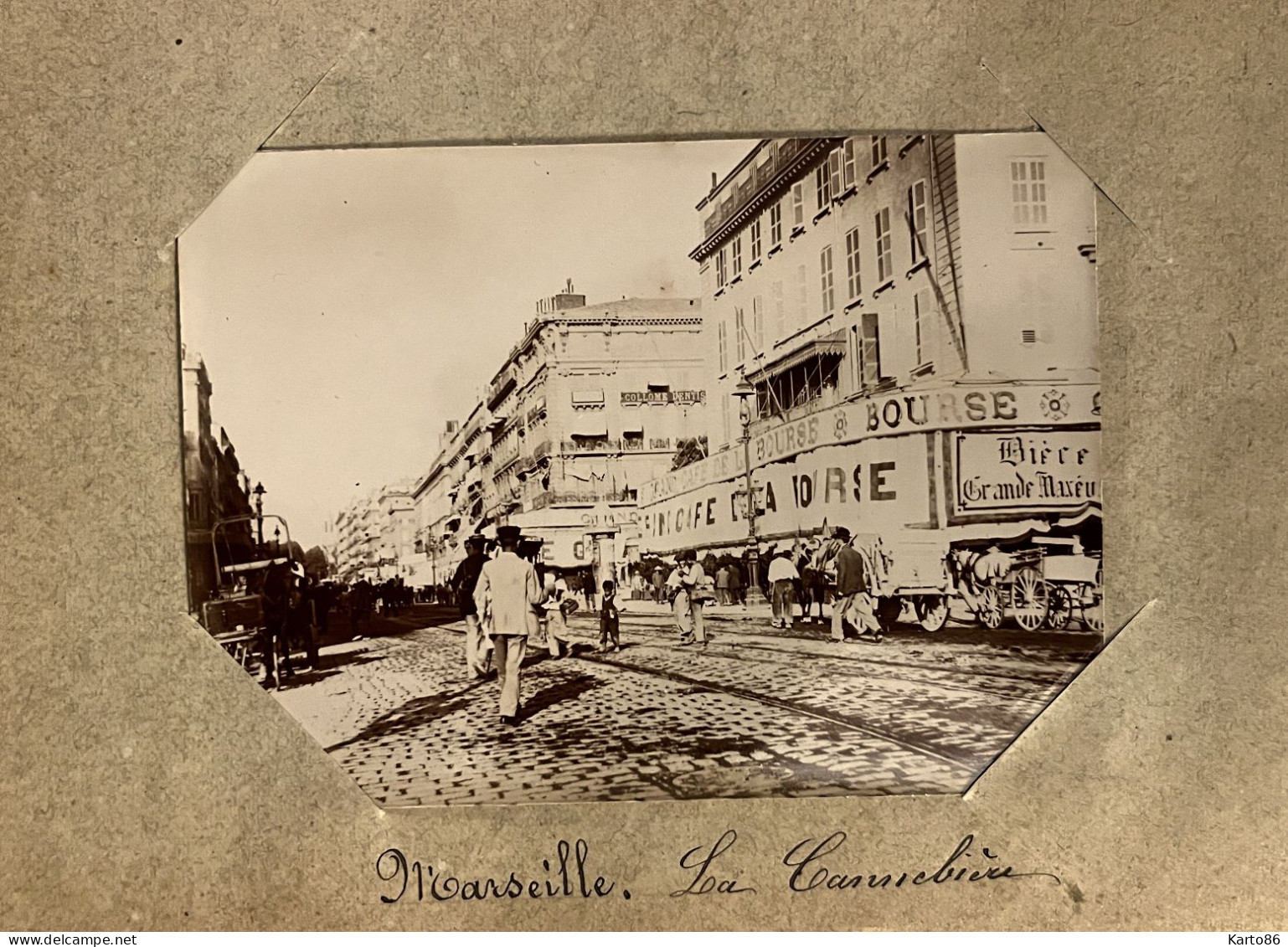 Marseille * Grand Café De La Bourse , La Cannebière * Photo Circa 1890/1910 11.5x8.5cm - Unclassified