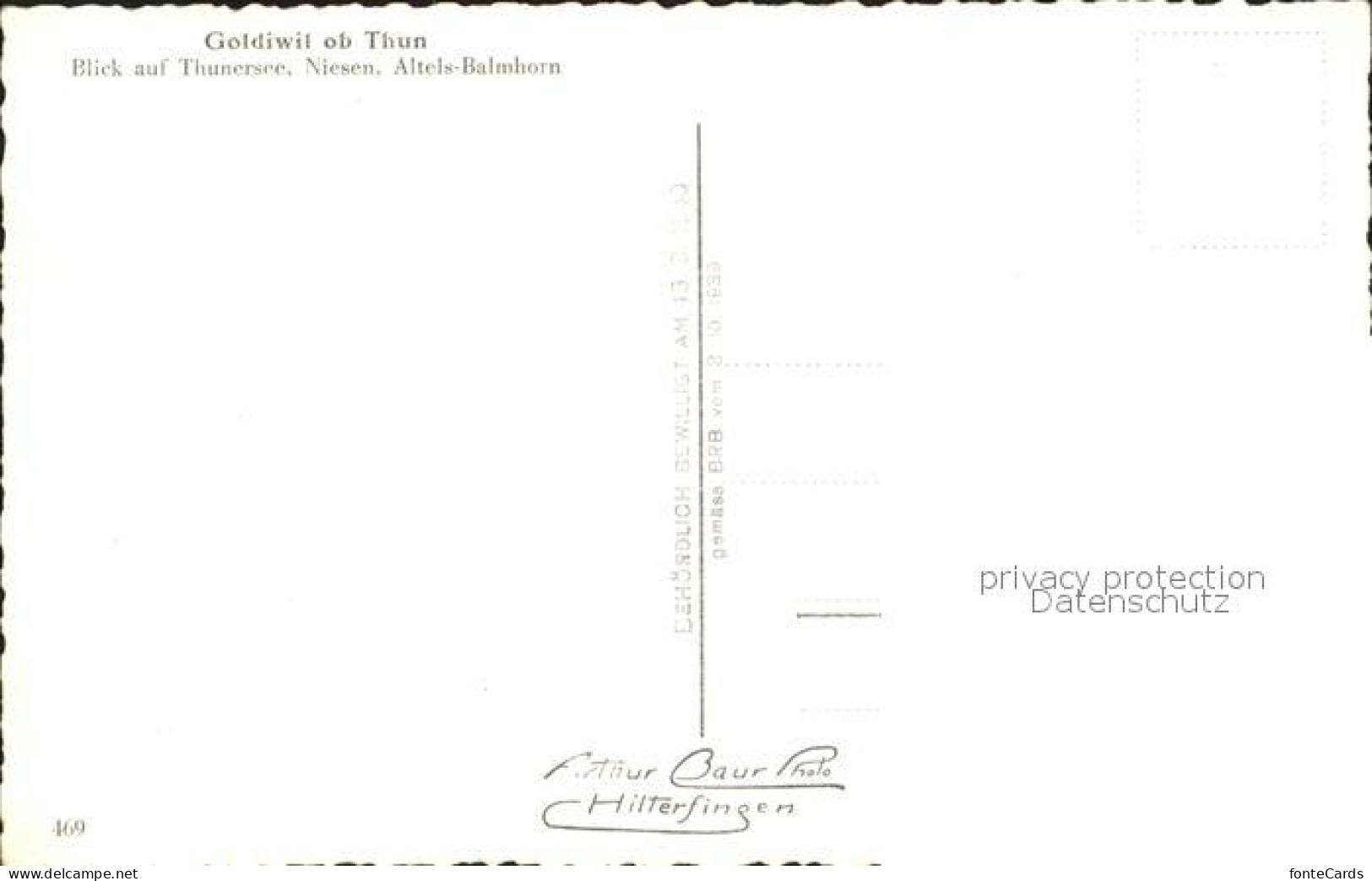 12039281 Goldiwil Mit Thunersee Niesen  Goldiwil - Sonstige & Ohne Zuordnung