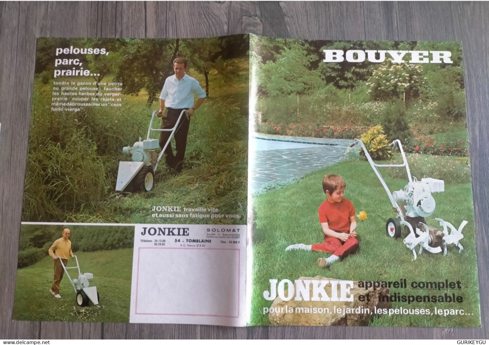 Prospectus Brochure Flyer JONKIE BOUYER Motobineuse Motoculteur Remorque Charrue Bineuse Buteur Tondeuse NEUF - Altri & Non Classificati