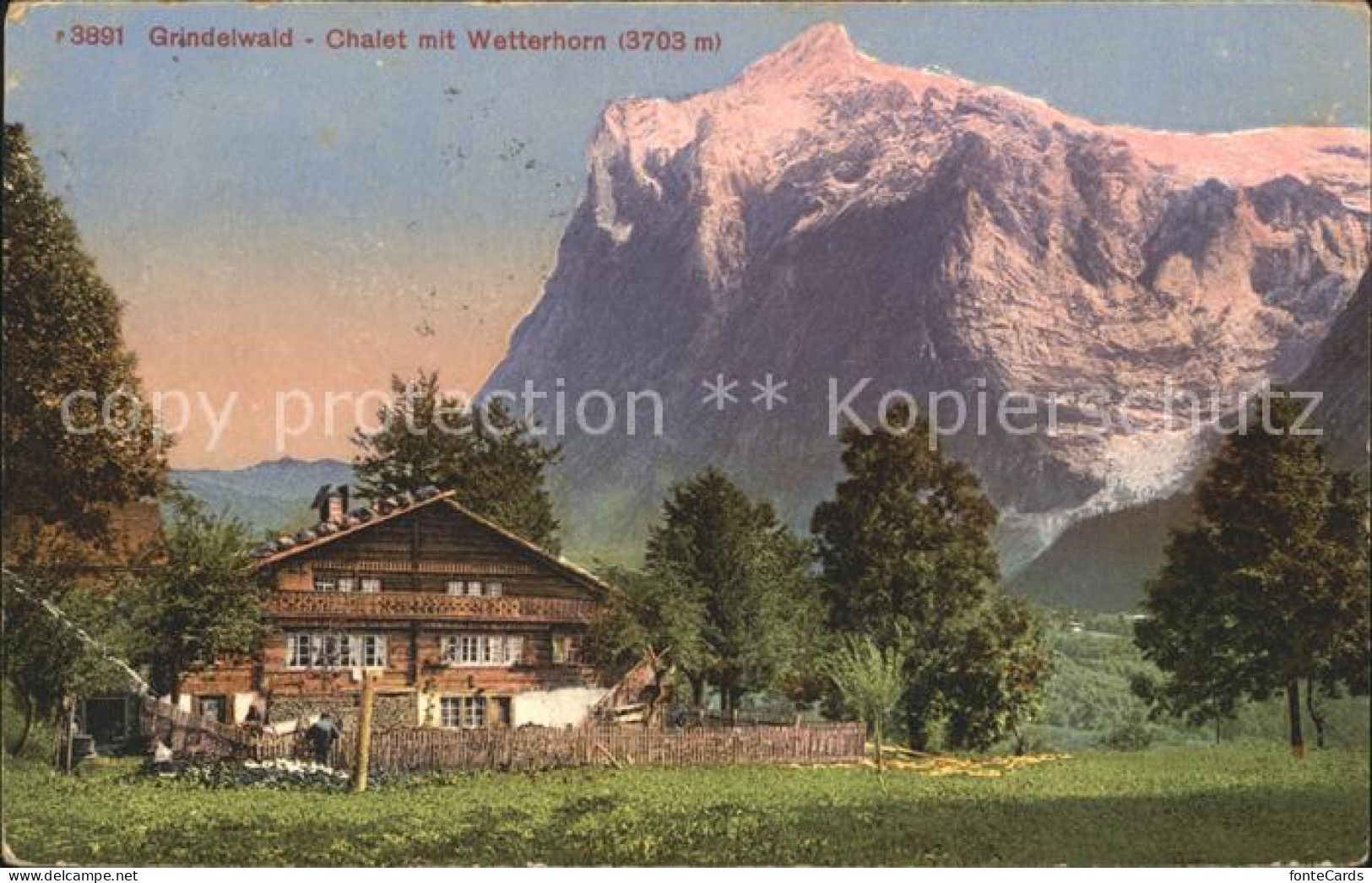 12039273 Grindelwald Chalet Mit Wetterhorn Grindelwald - Sonstige & Ohne Zuordnung