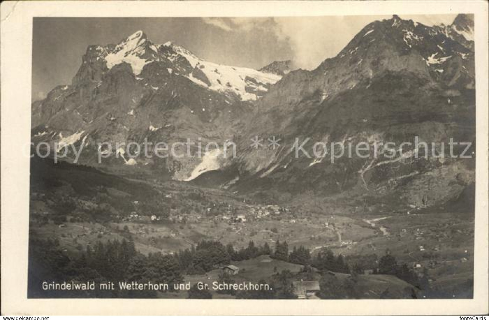 12039253 Grindelwald Mit Wetterhorn Und Gr. Schreckhorn Grindelwald - Sonstige & Ohne Zuordnung