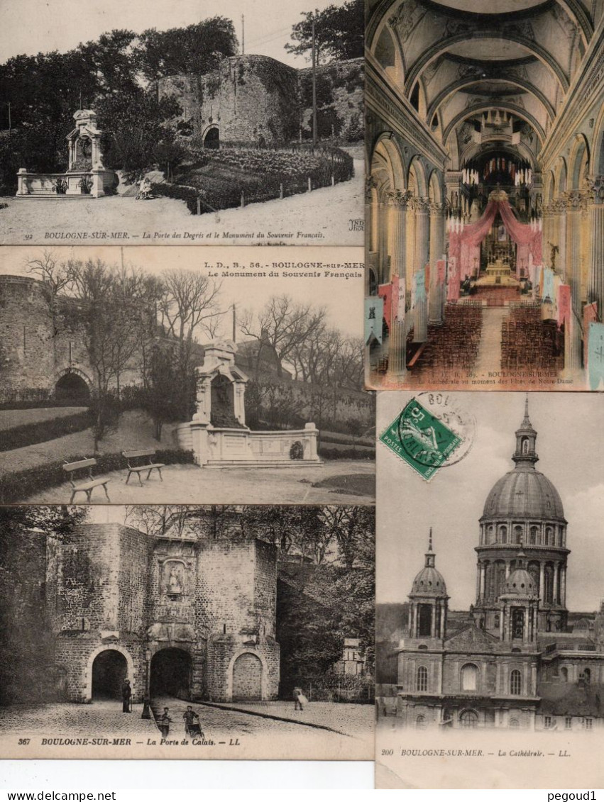 BOULOGNE-sur-MER  (P-de-C)   LOT  59 CARTES POSTALES . LIVRAISON OFFERTE   achat immédiat