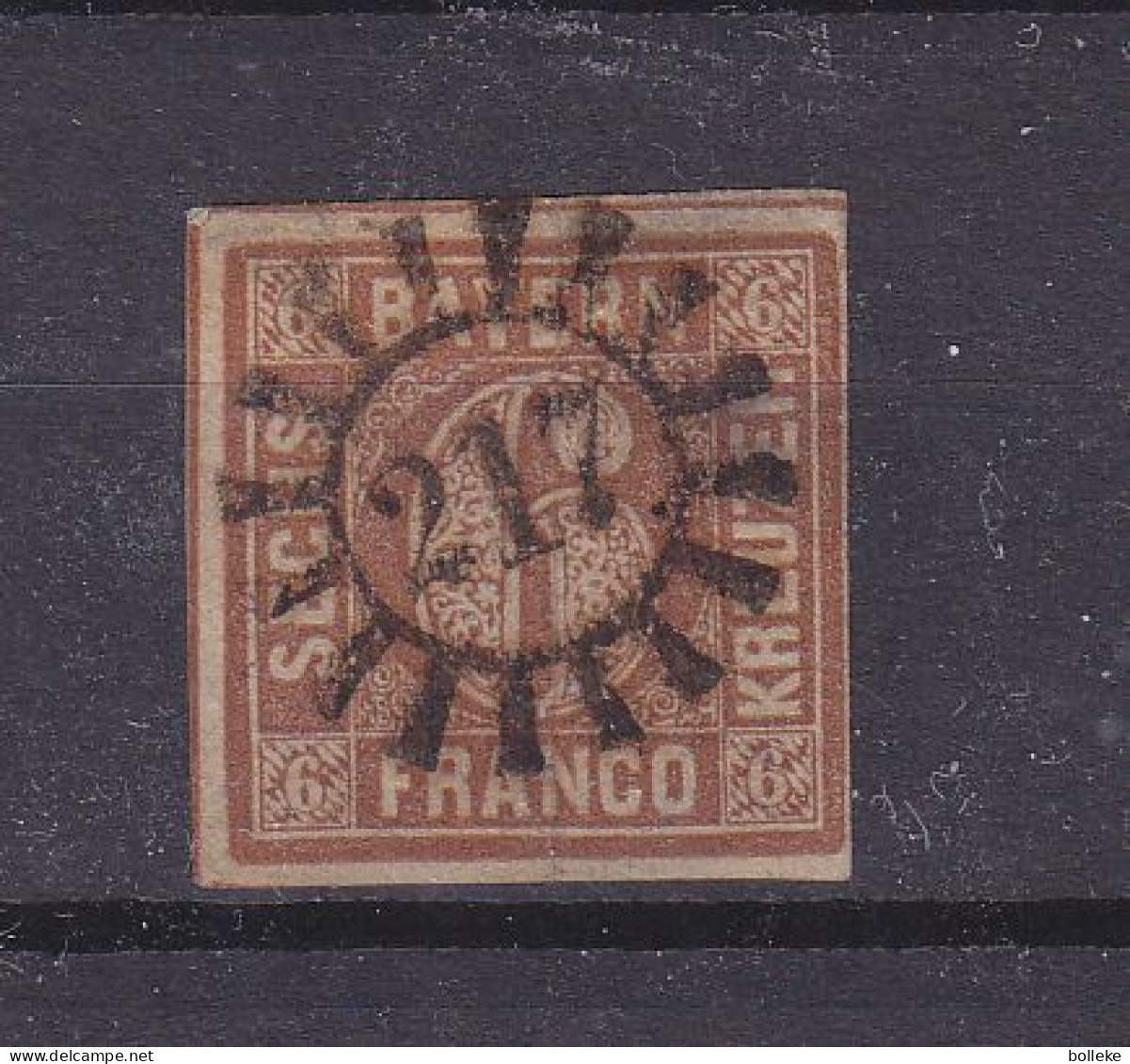 Bavière - Yvert 5 Oblitéré - Cachet 217 - Valeur 10 Euros - - Usados