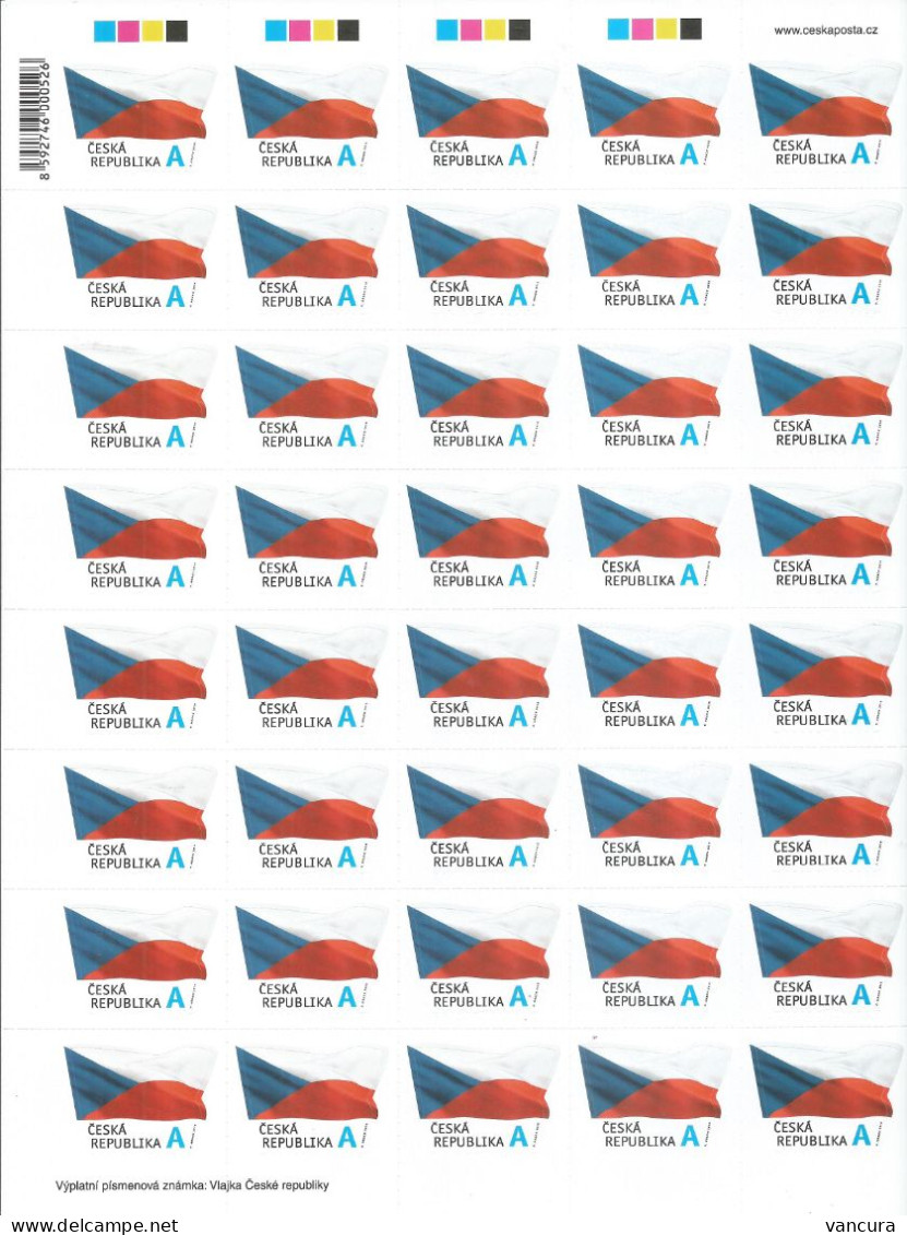 867 Czech Republic Flag 2015 - Unused Stamps