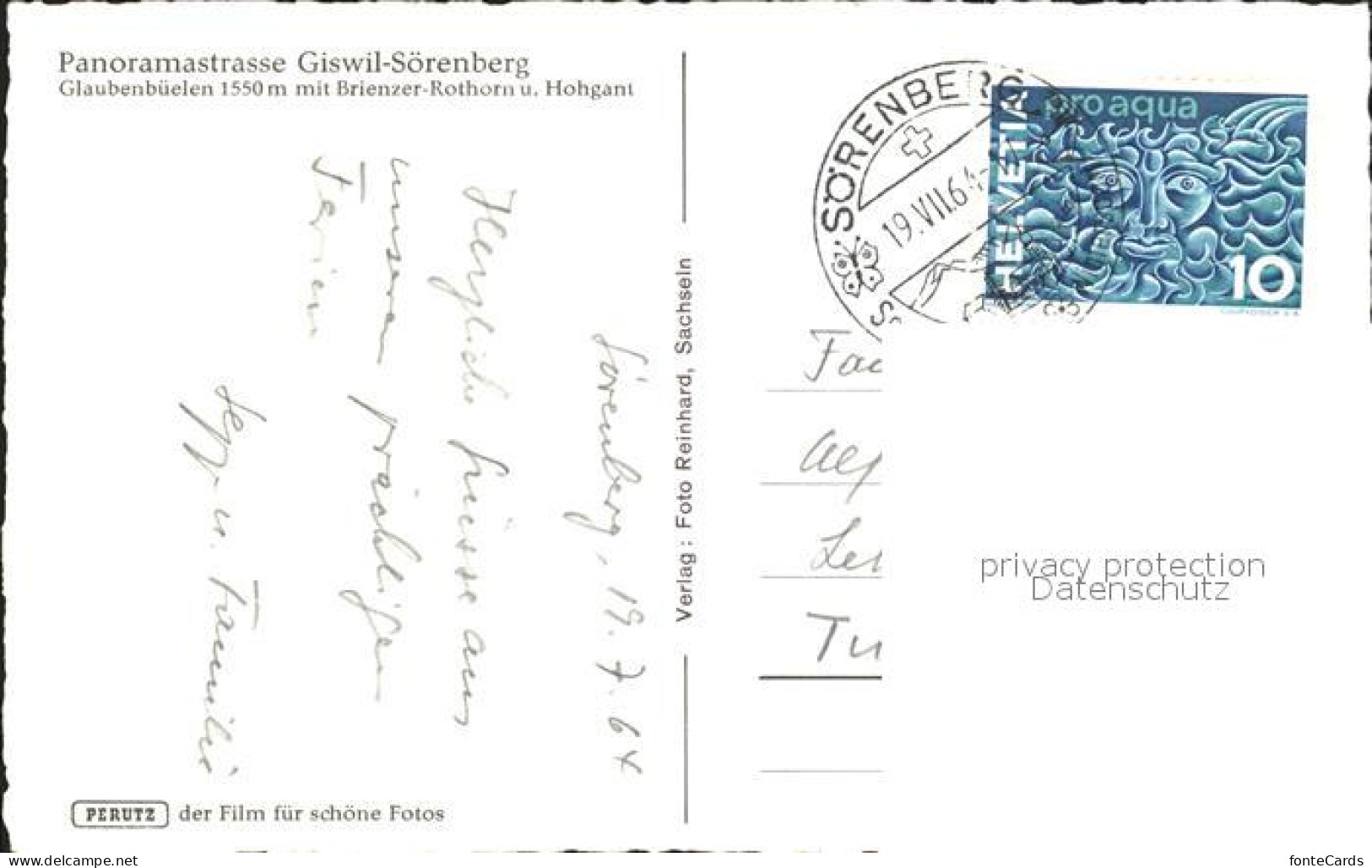 12039184 Giswil Soerenberg Mit Rothorn Und Hohgant Giswil - Autres & Non Classés