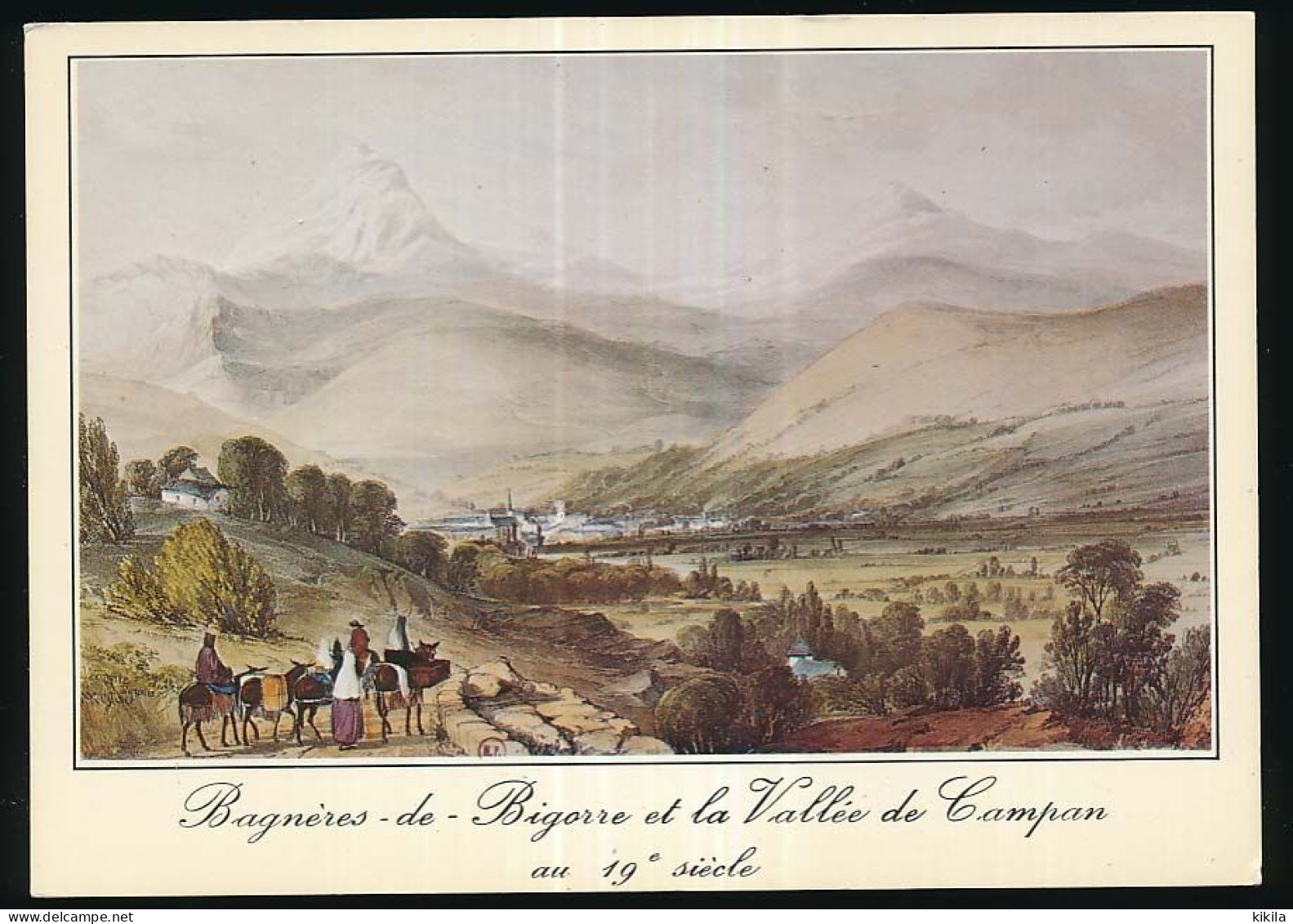 CPSM / CPM 10.5 X 15 Hautes Pyrénées BAGNERES DE BIGORRE Et La Vallée De Campan Lithographie Anglaise Du XIX° S. - Bagneres De Bigorre