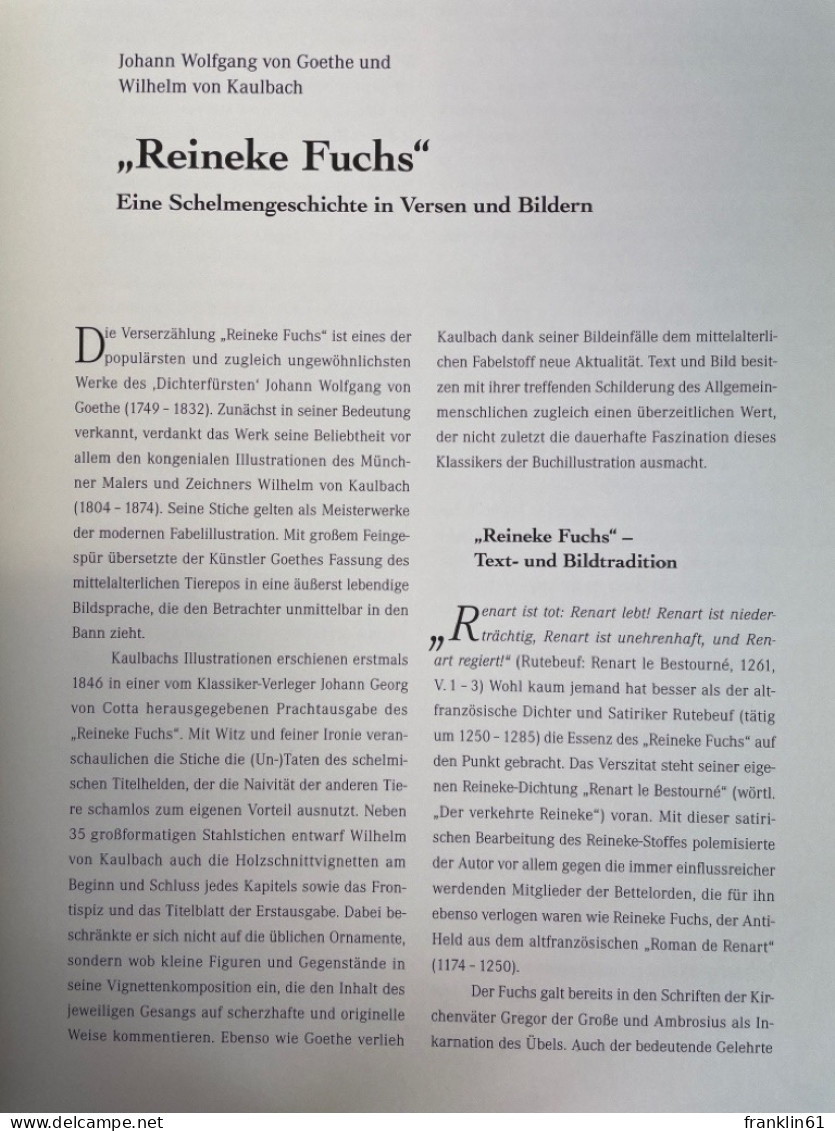 Reineke Fuchs. - Gedichten En Essays