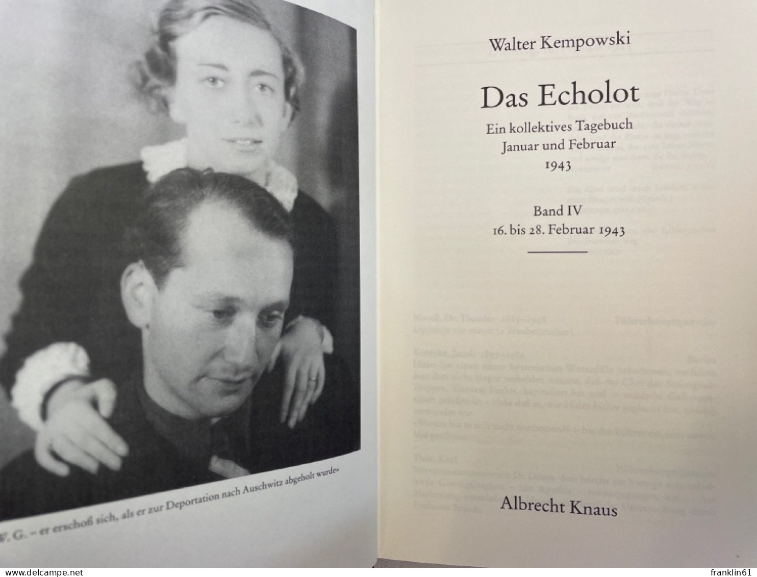 Das Echolot. Ein kollektives Tagebuch. Band 1 bis 4 KOMPLETT.