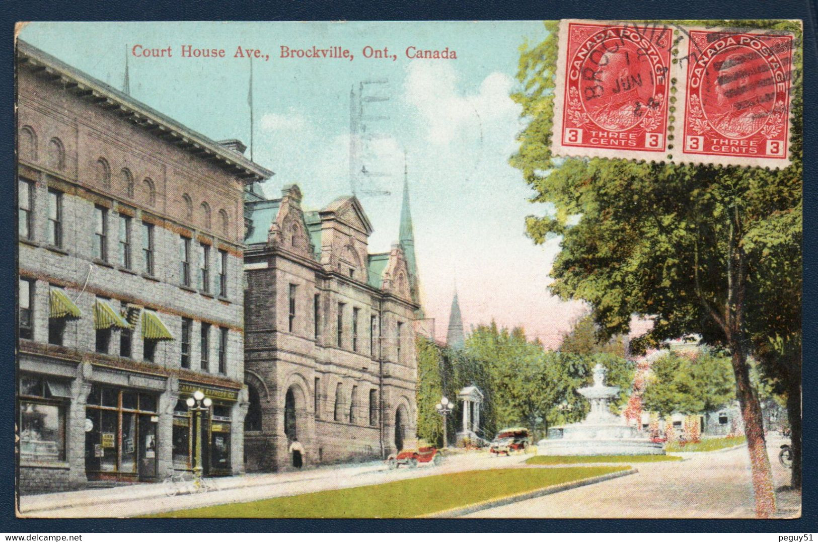 Brockville. Court House Avenue. Fontaine John H. Fulford Memorial. (1916). Canadian Express Co.  1924 - Brockville