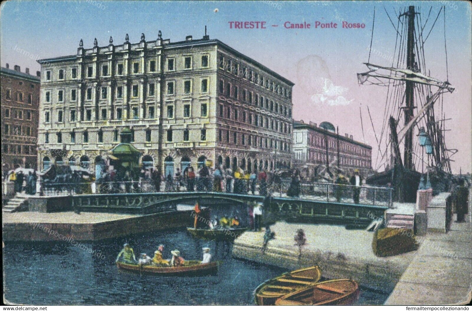 Bu638 Cartolina Trieste Citta' Canale Ponte Rosso  Friuli - Trieste