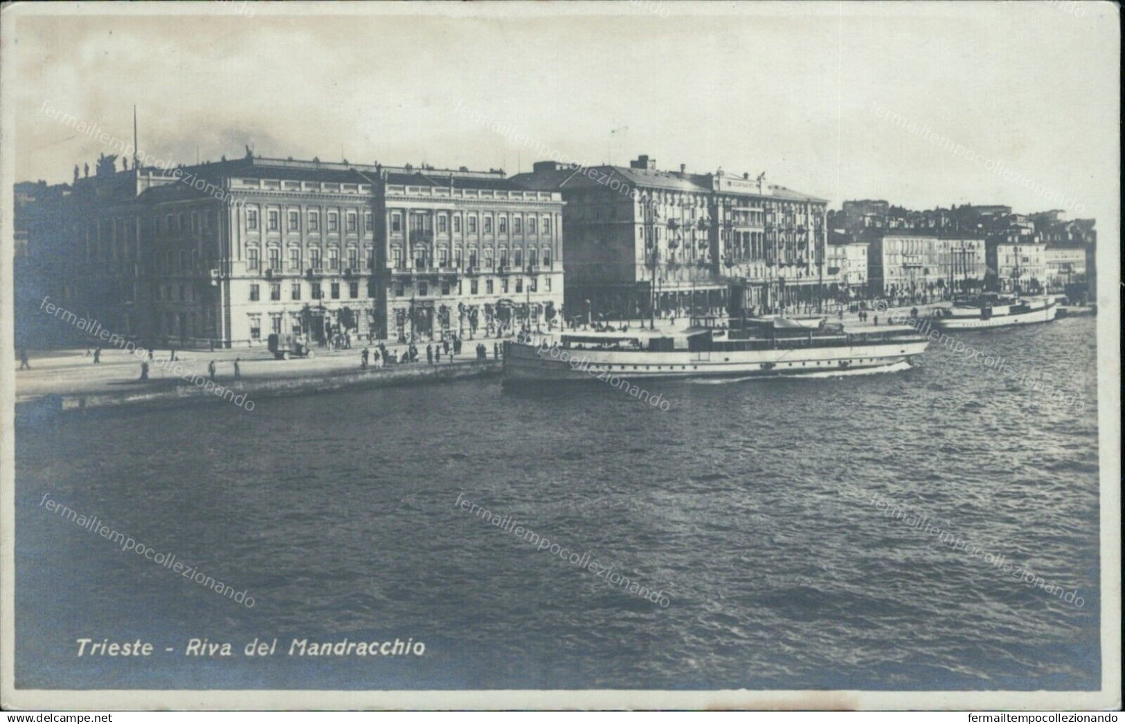 Bu644 Cartolina Fotografica Trieste Citta'   Riva Del Mandracchio Friuli - Trieste