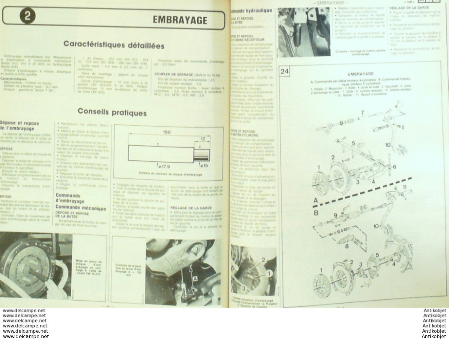 Revue Technique Automobile Audi 100 Citroen BX 16 RS   N°455 - Auto/Motorrad