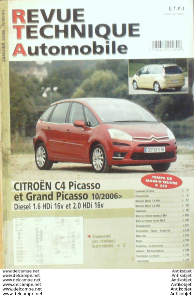 Revue Technique Automobile Citroen C4 Picasso 10/2006   N°723 - Auto/Moto