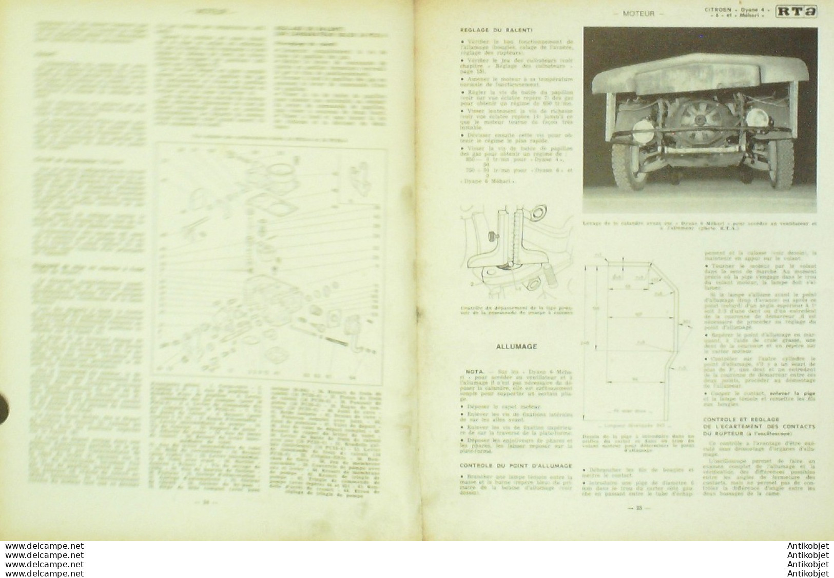 Revue Technique Automobile Citroen Dyane 4/6 Méhari Renault 10 1966-1969   N°279 - Auto/Moto