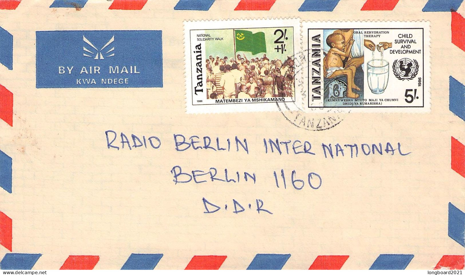 TANZANIA - AIRMAIL - BERLIN/GDR / 7060 - Tanzania (1964-...)