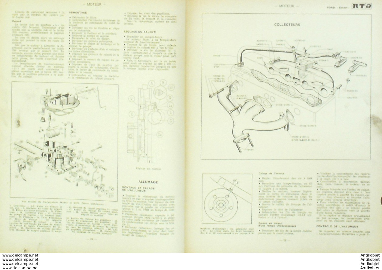 Revue Technique Automobile Fiat 850 Neckar Adria Ford Escort   N°272 - Auto/Moto