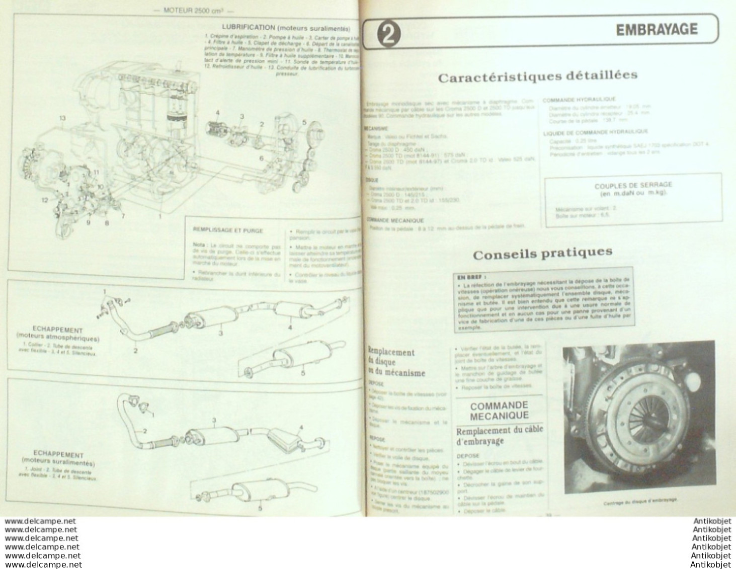 Revue Technique Automobile Fiat Croma Renault Trafic 1983/1992 Nissan Primera   N°538 - Auto/Motor