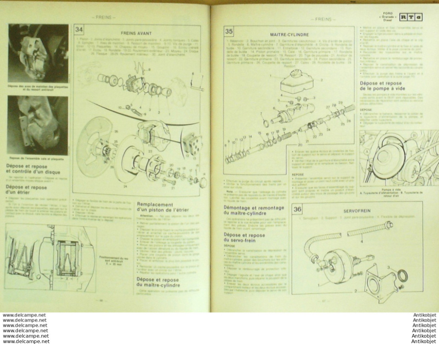 Revue Technique Automobile Ford Granada Diesel Renault 20 & 30   N°444 - Auto/Motor