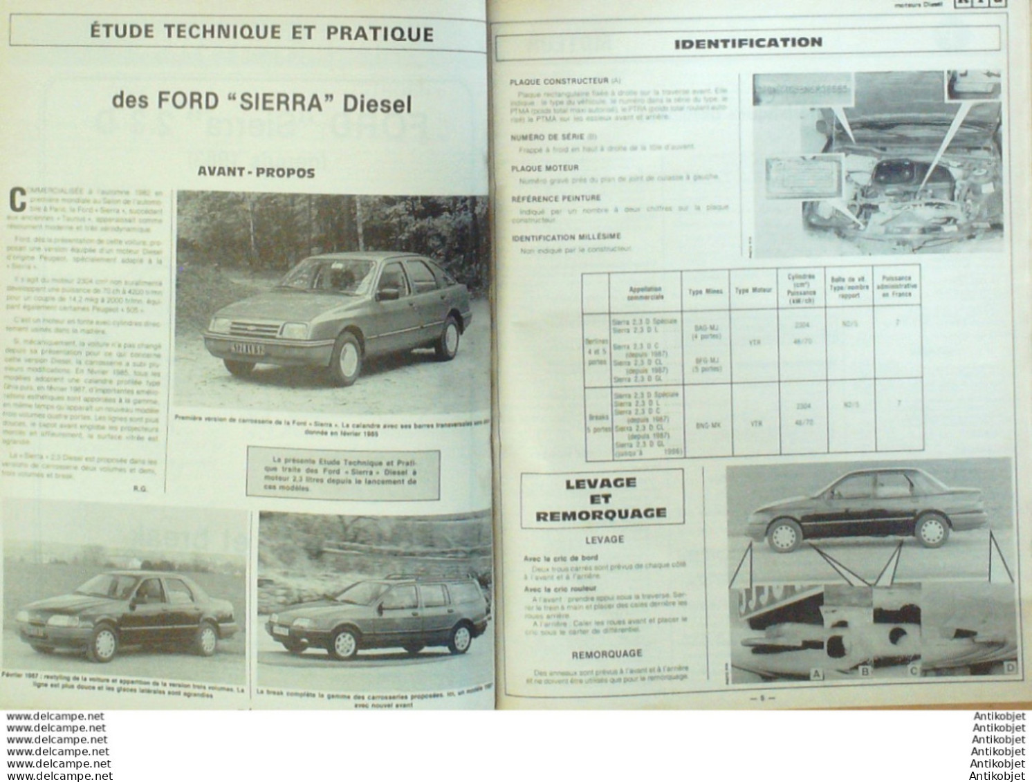 Revue Technique Automobile Ford Sierra 2.3D Renault 11 & 9 Mazda 121   N°492 - Auto/Moto