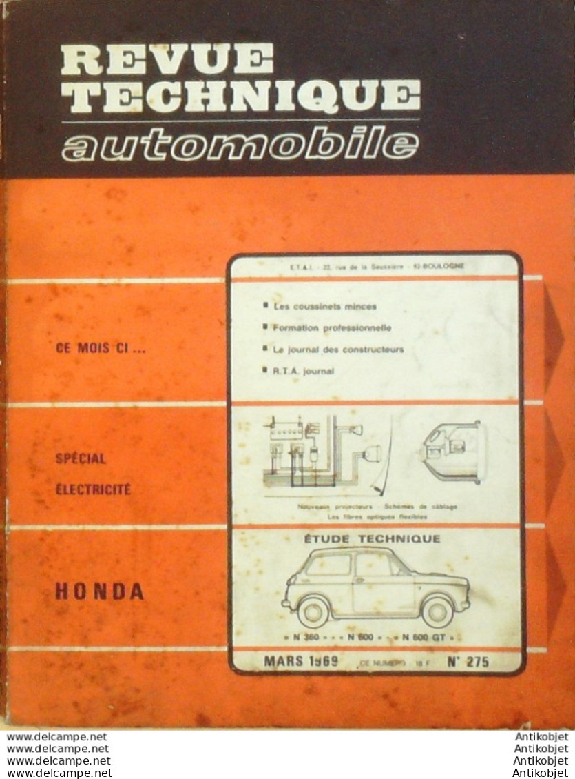 Revue Technique Automobile Honda N360/N600 GT   N°275 - Auto/Motorrad