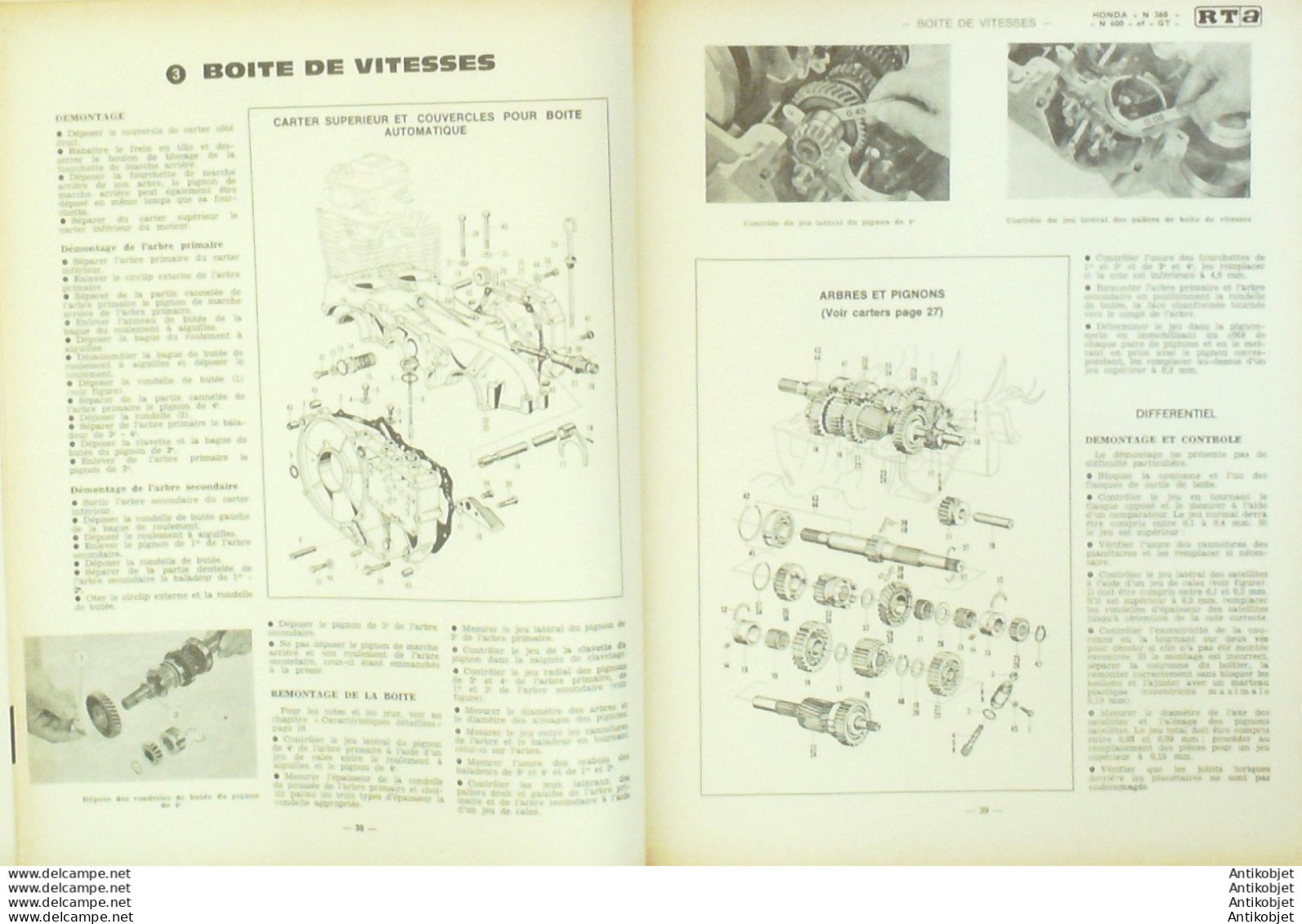 Revue Technique Automobile Honda N360/N600 GT   N°275 - Auto/Motor