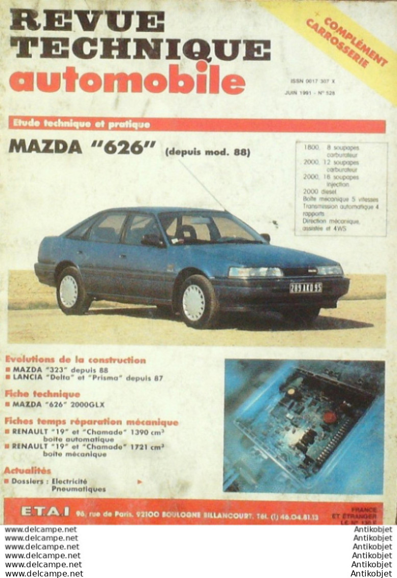 Revue Technique Automobile Mazda 626 Lancia Delta Prisma Renault 19   N°528 - Auto/Motorrad