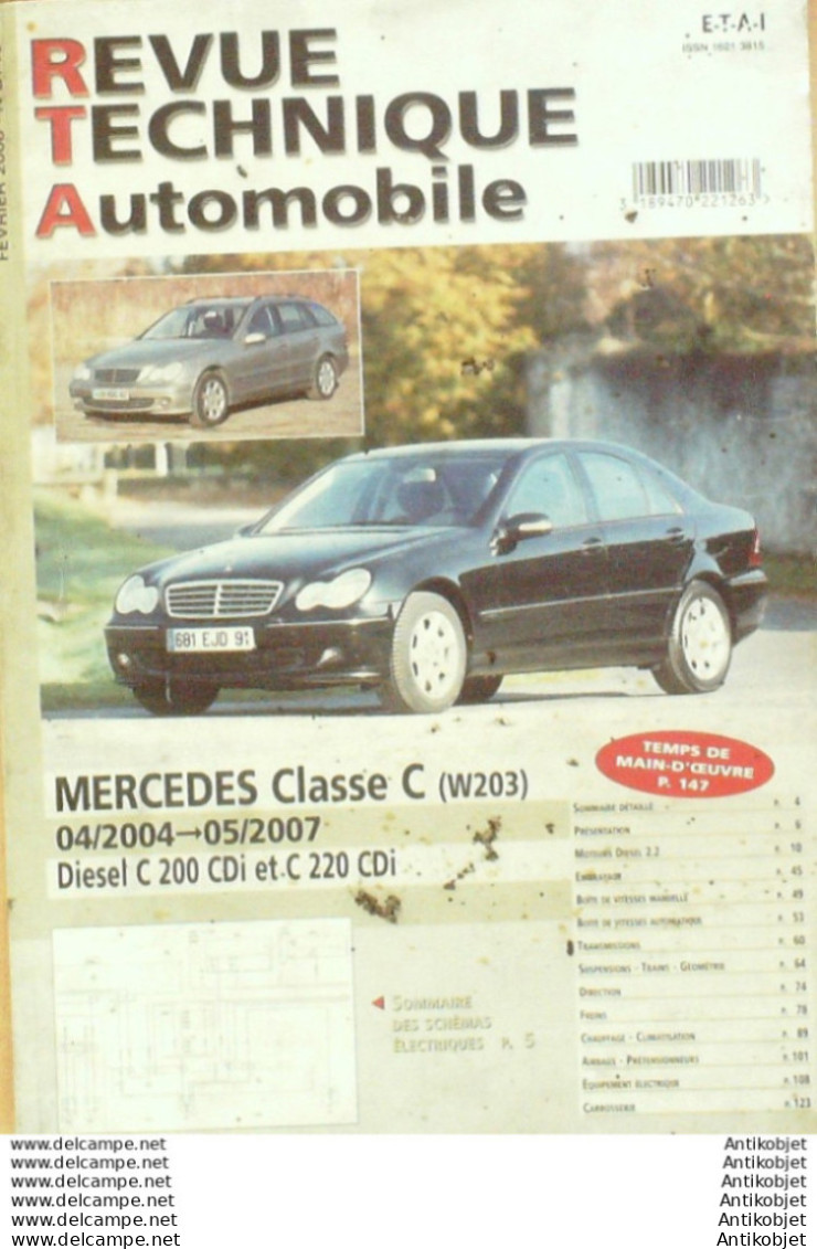 Revue Technique Automobile Mercedes-Benz Classe C 04/2004   N°713 - Auto/Motor
