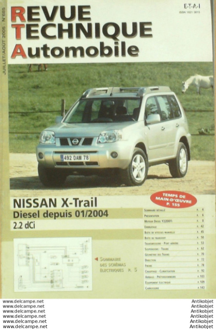 Revue Technique Automobile Nissan X-Trail 01/2004   N°685 - Auto/Motor