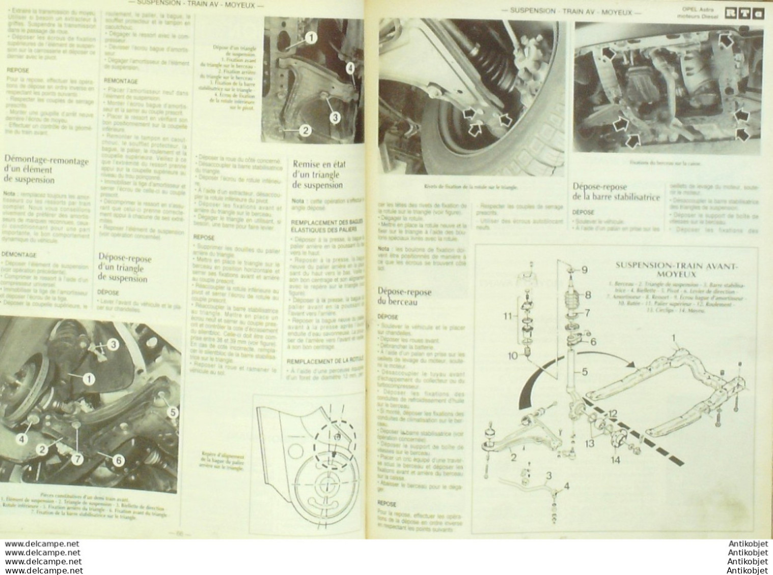 Revue Technique Automobile Opel Astra D Peugeot 309 E 1992/1994   N°577 - Auto/Motorrad