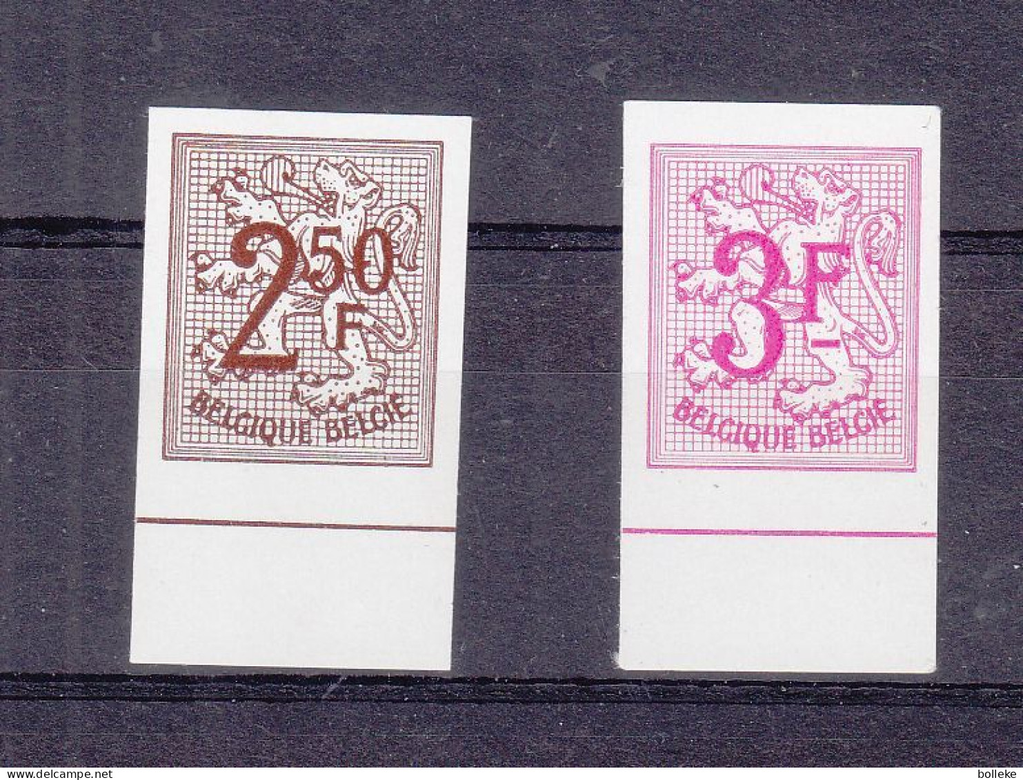 Belgique - COB 1544 / 5 - NON Dentelé - Tirage 480 - Lion Héraldique - - 1961-1980