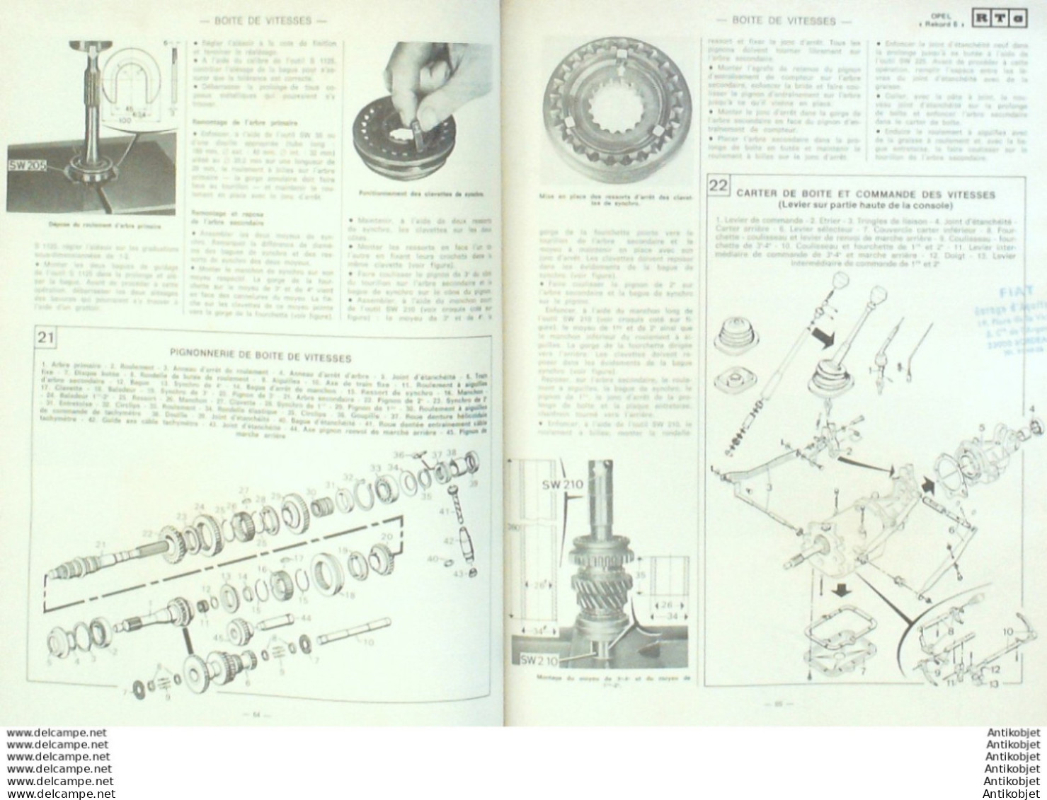 Revue Technique Automobile Opel Rekord Renault 14 Talbot Solara Fiat Panda 45   N°402 - Auto/Motor