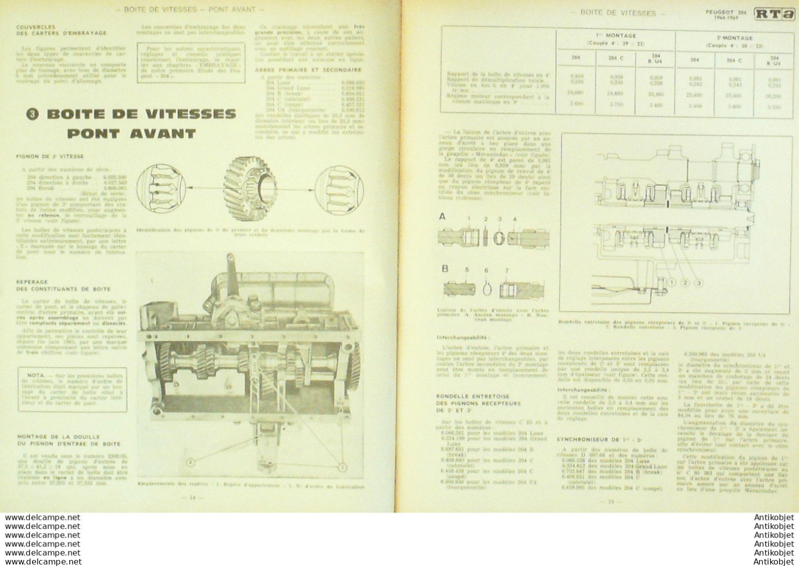 Revue Technique Automobile Peugeot 204 & 504   N°271 - Auto/Motorrad