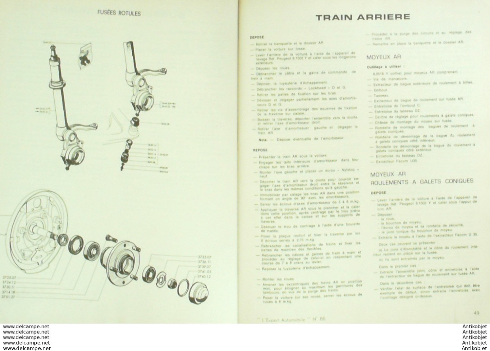 Revue Technique Automobile Peugeot 304 Cabriolet L'expert Automobile N°66 - Auto/Motorrad