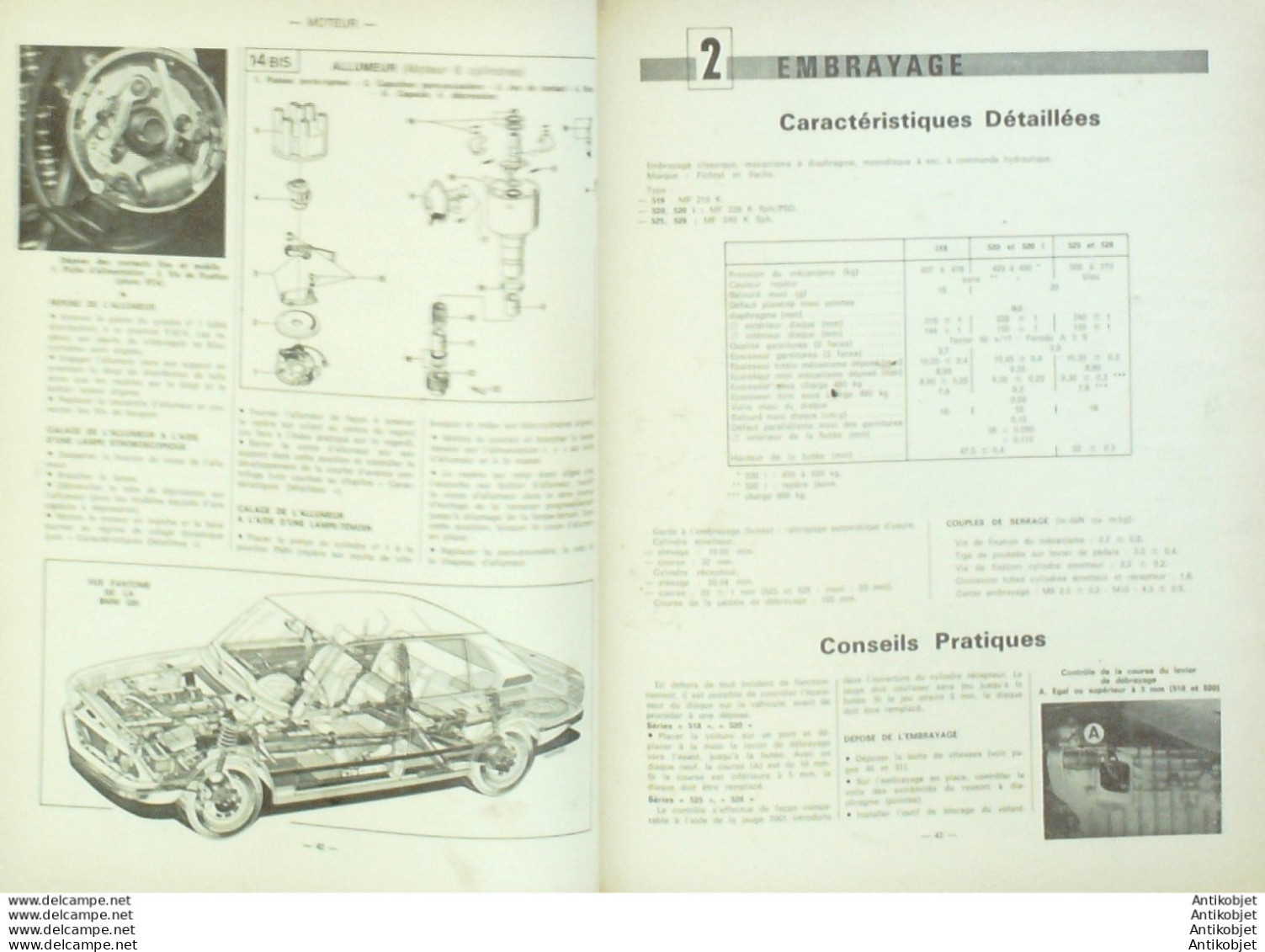 Revue Technique Automobile Peugeot 304 & 204 1974/1976 Bmw Séries 5   N°356 - Auto/Motor