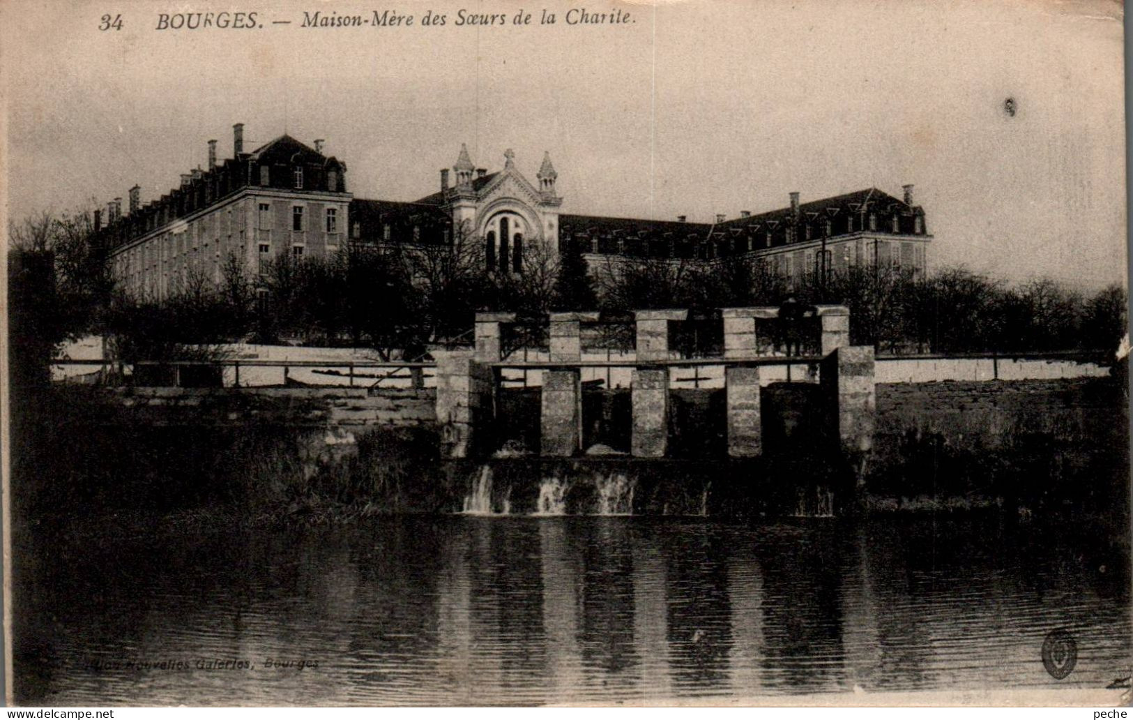 N°1317 W -cachet Hôpital Complémentaire N°3 -Bourges- - 1. Weltkrieg 1914-1918