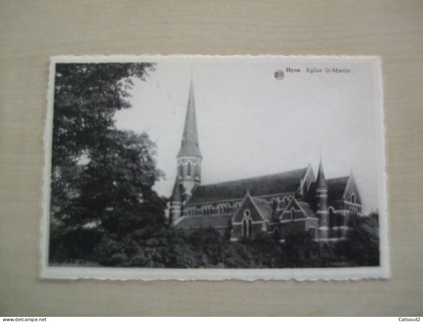 Carte Postale Ancienne HYON L'église St Martin - Mons