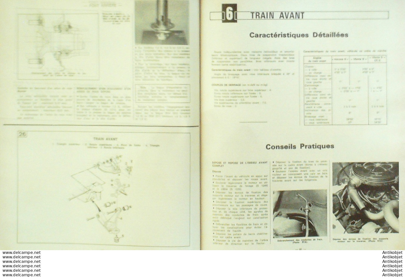 Revue Technique Automobile Peugeot 504 Opel Ascona Manta   N°364 - Auto/Motorrad