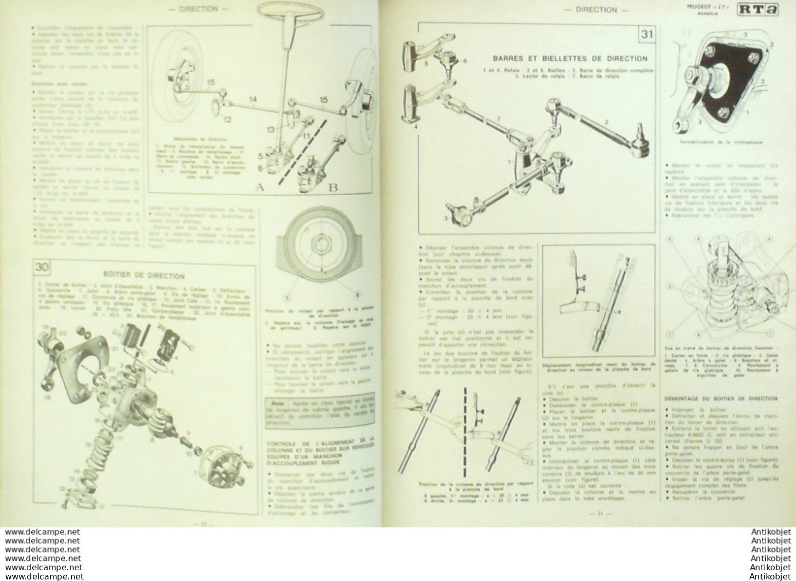 Revue Technique Automobile Peugeot J 7 Simca 1100   N°358 - Auto/Motor