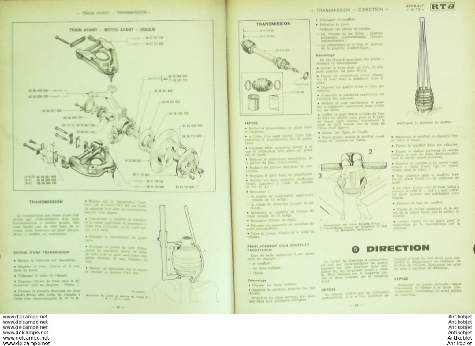 Revue Technique Automobile Renault 16 TS   N°270 - Auto/Moto