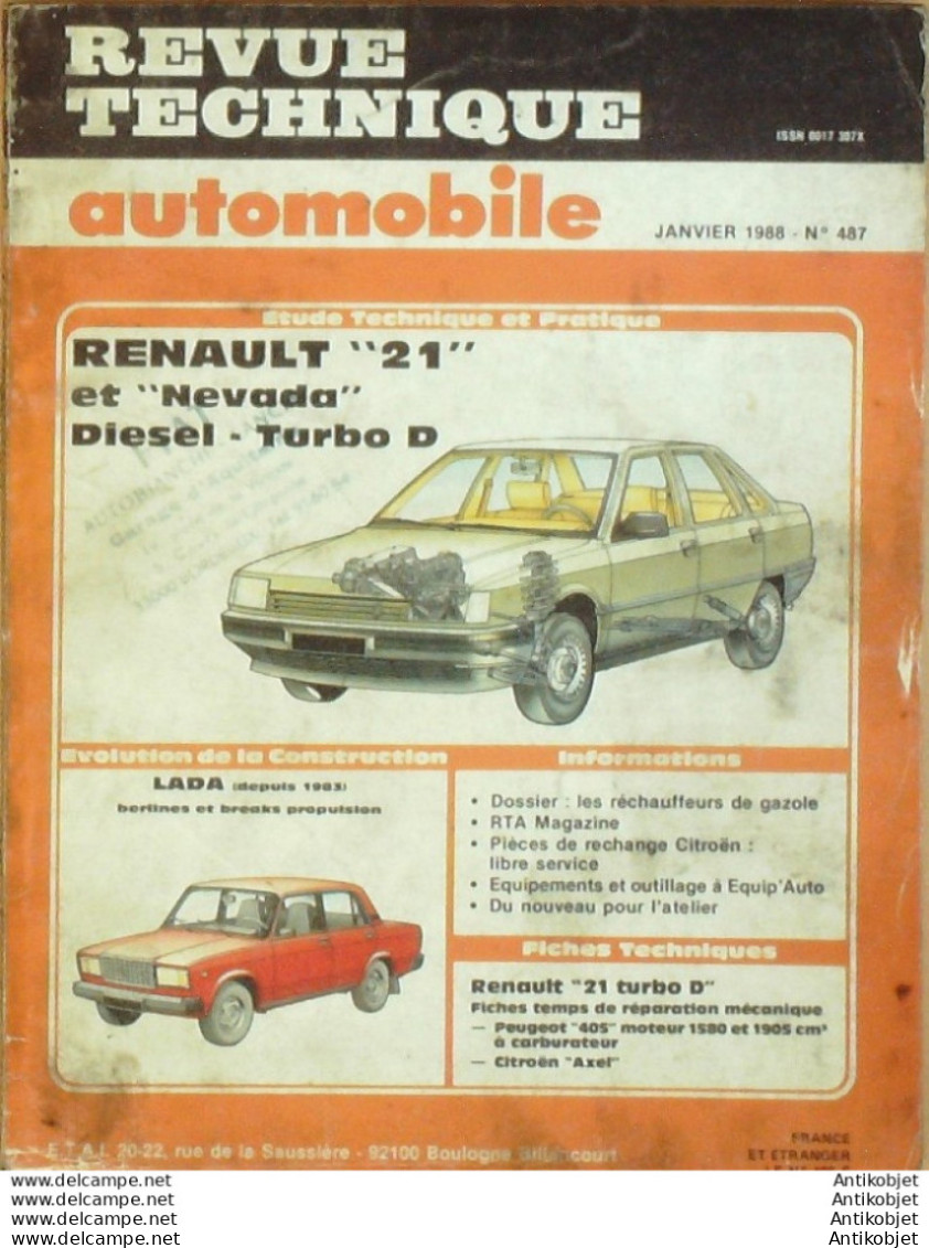 Revue Technique Automobile Renault 21 & Nevada D Lada 1983   N°487 - Auto/Moto