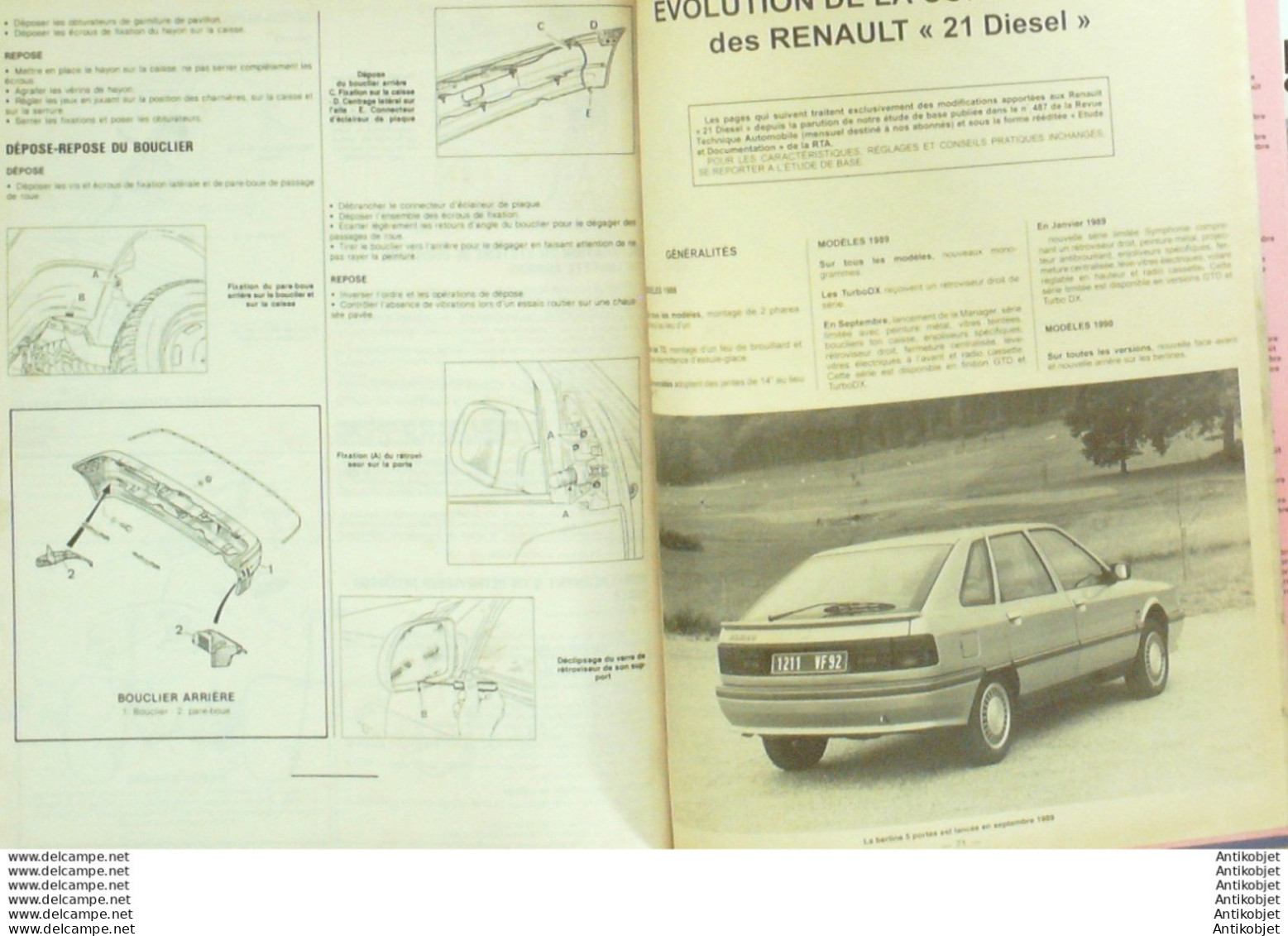 Revue Technique Automobile Renault Clio & 21 Peugeot 106 Citroen ZX   N°534 - Auto/Moto