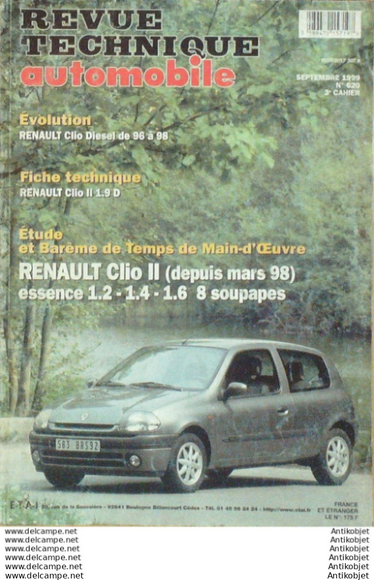 Revue Technique Automobile Renault Clio II 03/1998   N°620 - Auto/Motorrad