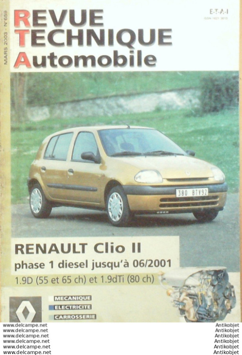 Revue Technique Automobile Renault Clio II   N°659 - Auto/Motorrad