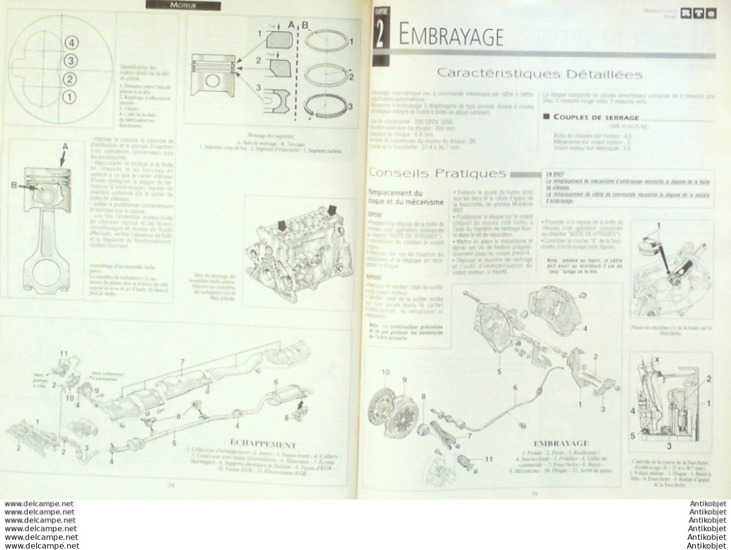 Revue Technique Automobile Renault Clio II 1.9D Safrane Citroen Xsara   N°624 - Auto/Motor