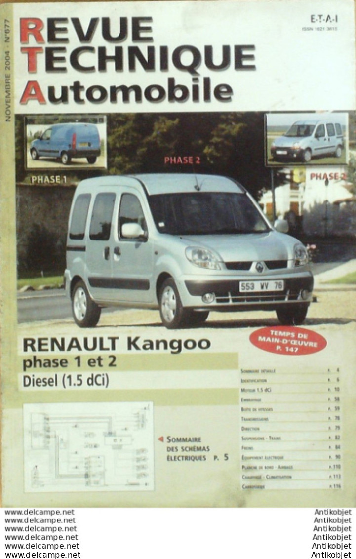 Revue Technique Automobile Renault Kangoo   N°677 - Auto/Motorrad